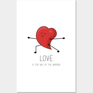 Love inspirational message with cartoon heart Posters and Art